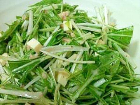 レモンでさっぱり！水菜とチーズのサラダ